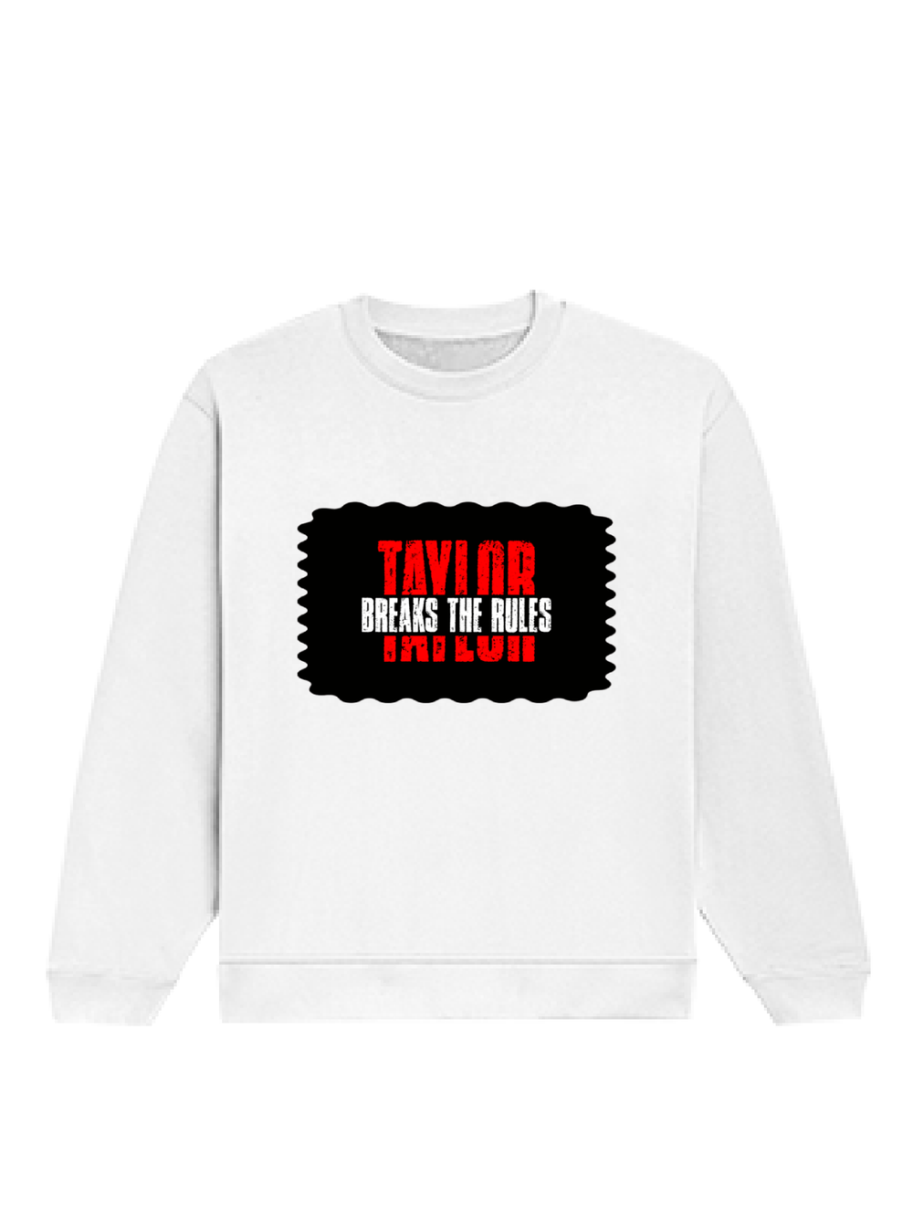 Oversized Sweatshirt | Roomy Relaxed Fit | 400 GSM Cotton Blend | Pre-Shrunk Drop Shoulder | Unisex Adult | Personalized | DTG | Bold | Individuality | Rebellion | Everyday | Assertive - front - White - mockup 1