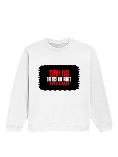 Oversized Sweatshirt | Roomy Relaxed Fit | 400 GSM Cotton Blend | Pre-Shrunk Drop Shoulder | Unisex Adult | Personalized | DTG | Bold | Individuality | Rebellion | Everyday | Assertive - front - White - mockup 1
