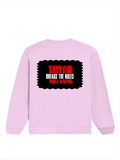 Oversized Sweatshirt | Roomy Relaxed Fit | 400 GSM Cotton Blend | Pre-Shrunk Drop Shoulder | Unisex Adult | Personalized | DTG | Bold | Individuality | Rebellion | Everyday | Assertive - back - Light Baby Pink - mockup 2