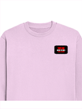Oversized Sweatshirt | Roomy Relaxed Fit | 400 GSM Cotton Blend | Pre-Shrunk Drop Shoulder | Unisex Adult | Personalized | DTG | Bold | Individuality | Rebellion | Everyday | Assertive - left pocket - Light Baby Pink - mockup 3