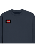 Oversized Sweatshirt | Roomy Relaxed Fit | 400 GSM Cotton Blend | Pre-Shrunk Drop Shoulder | Unisex Adult | Personalized | DTG | Bold | Individuality | Rebellion | Everyday | Assertive - right pocket - Navy Blue - mockup 4