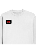 Oversized Sweatshirt | Roomy Relaxed Fit | 400 GSM Cotton Blend | Pre-Shrunk Drop Shoulder | Unisex Adult | Personalized | DTG | Bold | Individuality | Rebellion | Everyday | Assertive - right pocket - White - mockup 4