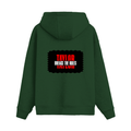 Oversized Hoodie | Unisex Relaxed Fit | 400 GSM Cotton Blend | DTG Printed | Drop Shoulder, Pre-Shrunk | Adults | Personalized | DTG | Bold | Individuality | Rebellion | Everyday | Assertive - back - Bottle Green - mockup 2