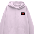 Oversized Hoodie | Unisex Relaxed Fit | 400 GSM Cotton Blend | DTG Printed | Drop Shoulder, Pre-Shrunk | Adults | Personalized | DTG | Bold | Individuality | Rebellion | Everyday | Assertive - left pocket - Light Baby Pink - mockup 3