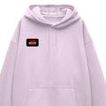 Oversized Hoodie | Unisex Relaxed Fit | 400 GSM Cotton Blend | DTG Printed | Drop Shoulder, Pre-Shrunk | Adults | Personalized | DTG | Bold | Individuality | Rebellion | Everyday | Assertive - right pocket - Light Baby Pink - mockup 4