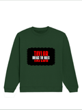 Oversized Sweatshirt | Roomy Relaxed Fit | 400 GSM Cotton Blend | Pre-Shrunk Drop Shoulder | Unisex Adult | Personalized | DTF | Bold | Individuality | Rebellion | Everyday | Assertive - front - Bottle Green - mockup 1