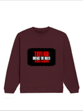 Oversized Sweatshirt | Roomy Relaxed Fit | 400 GSM Cotton Blend | Pre-Shrunk Drop Shoulder | Unisex Adult | Personalized | DTF | Bold | Individuality | Rebellion | Everyday | Assertive - front - Maroon - mockup 1