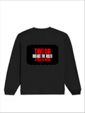 Oversized Sweatshirt | Roomy Relaxed Fit | 400 GSM Cotton Blend | Pre-Shrunk Drop Shoulder | Unisex Adult | Personalized | DTF | Bold | Individuality | Rebellion | Everyday | Assertive - back - Black - mockup 2