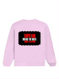 Oversized Sweatshirt | Roomy Relaxed Fit | 400 GSM Cotton Blend | Pre-Shrunk Drop Shoulder | Unisex Adult | Personalized | DTF | Bold | Individuality | Rebellion | Everyday | Assertive - back - Light Baby Pink - mockup 2