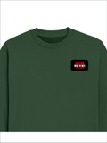 Oversized Sweatshirt | Roomy Relaxed Fit | 400 GSM Cotton Blend | Pre-Shrunk Drop Shoulder | Unisex Adult | Personalized | DTF | Bold | Individuality | Rebellion | Everyday | Assertive - left pocket - Bottle Green - mockup 3