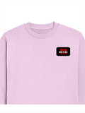 Oversized Sweatshirt | Roomy Relaxed Fit | 400 GSM Cotton Blend | Pre-Shrunk Drop Shoulder | Unisex Adult | Personalized | DTF | Bold | Individuality | Rebellion | Everyday | Assertive - left pocket - Light Baby Pink - mockup 3