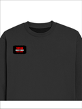 Oversized Sweatshirt | Roomy Relaxed Fit | 400 GSM Cotton Blend | Pre-Shrunk Drop Shoulder | Unisex Adult | Personalized | DTF | Bold | Individuality | Rebellion | Everyday | Assertive - right pocket - Black - mockup 4