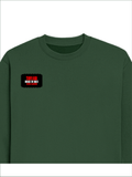 Oversized Sweatshirt | Roomy Relaxed Fit | 400 GSM Cotton Blend | Pre-Shrunk Drop Shoulder | Unisex Adult | Personalized | DTF | Bold | Individuality | Rebellion | Everyday | Assertive - right pocket - Bottle Green - mockup 4