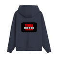 Oversized Hoodie | Relaxed Fit, Drop-Shoulder | 400 GSM Fabric | Warm, Durable | Unisex | Personalized | DTF | Bold | Individuality | Rebellion | Everyday | Assertive - back - Navy Blue - mockup 2