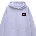Oversized Hoodie | Relaxed Fit, Drop-Shoulder | 400 GSM Fabric | Warm, Durable | Unisex | Personalized | DTF | Bold | Individuality | Rebellion | Everyday | Assertive - left pocket - Lavender - mockup 3