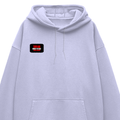 Oversized Hoodie | Relaxed Fit, Drop-Shoulder | 400 GSM Fabric | Warm, Durable | Unisex | Personalized | DTF | Bold | Individuality | Rebellion | Everyday | Assertive - right pocket - Lavender - mockup 4
