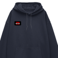 Oversized Hoodie | Relaxed Fit, Drop-Shoulder | 400 GSM Fabric | Warm, Durable | Unisex | Personalized | DTF | Bold | Individuality | Rebellion | Everyday | Assertive - right pocket - Navy Blue - mockup 4