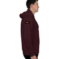 Oversized Hoodie | Relaxed Fit, Drop-Shoulder | 400 GSM Fabric | Warm, Durable | Unisex | Personalized | DTF | Bold | Individuality | Rebellion | Everyday | Assertive - right sleeve - Maroon - mockup 6