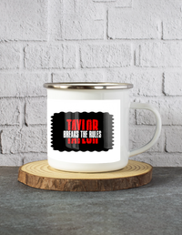 White Enamel Mugs | 11 Oz | Enamel Coated Stainless Steel | Dishwasher Safe, Shatterproof | Unisex | Personalized | Bold | Individuality | Rebellion | Everyday | Assertive