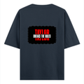Oversized Standard T-Shirt | Unisex Relaxed Fit | 100% Super Combed Cotton DTG | Soft, Breathable & Durable | Adult | Personalized | DTG | Bold | Individuality | Rebellion | Everyday | Assertive - back - Navy Blue - mockup 2