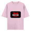 Oversized Standard T-Shirt | Unisex Oversized Fit | 180 GSM 100% Super Combed Cotton | DTF Print | Soft & Durable | Personalized | DTF | Bold | Individuality | Rebellion | Everyday | Assertive - front - Light Baby Pink - mockup 1