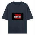 Oversized Standard T-Shirt | Unisex Oversized Fit | 180 GSM 100% Super Combed Cotton | DTF Print | Soft & Durable | Personalized | DTF | Bold | Individuality | Rebellion | Everyday | Assertive - front - Navy Blue - mockup 1