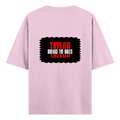 Oversized Standard T-Shirt | Unisex Oversized Fit | 180 GSM 100% Super Combed Cotton | DTF Print | Soft & Durable | Personalized | DTF | Bold | Individuality | Rebellion | Everyday | Assertive - back - Light Baby Pink - mockup 2