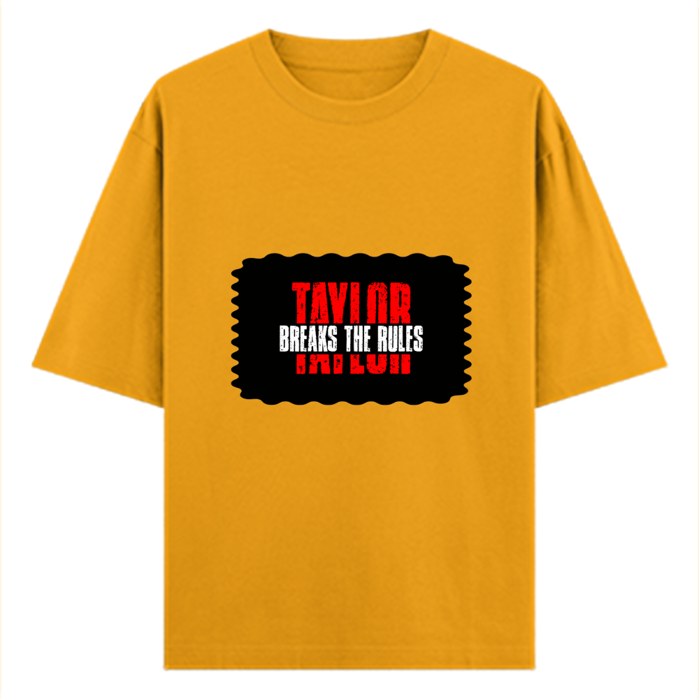 Oversized Classic T-Shirt | Unisex Oversized Fit | 100% Super-Combed Cotton | Pre-Shrunk & Ribbed Neck | Adults | Personalized | DTG | Bold | Individuality | Rebellion | Everyday | Assertive - front - Golden Yellow - mockup 1