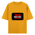 Oversized Classic T-Shirt | Unisex Oversized Fit | 100% Super-Combed Cotton | Pre-Shrunk & Ribbed Neck | Adults | Personalized | DTG | Bold | Individuality | Rebellion | Everyday | Assertive - front - Golden Yellow - mockup 1