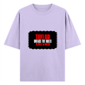 Oversized Classic T-Shirt | Unisex Oversized Fit | 100% Super-Combed Cotton | Pre-Shrunk & Ribbed Neck | Adults | Personalized | DTG | Bold | Individuality | Rebellion | Everyday | Assertive - front - Lavender - mockup 1
