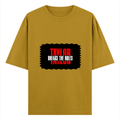 Oversized Classic T-Shirt | Unisex Oversized Fit | 100% Super-Combed Cotton | Pre-Shrunk & Ribbed Neck | Adults | Personalized | DTG | Bold | Individuality | Rebellion | Everyday | Assertive - front - Mustard Yellow - mockup 1