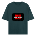 Oversized Classic T-Shirt | Unisex Oversized Fit | 100% Super-Combed Cotton | Pre-Shrunk & Ribbed Neck | Adults | Personalized | DTG | Bold | Individuality | Rebellion | Everyday | Assertive - front - Petrol Blue - mockup 1