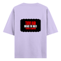 Oversized Classic T-Shirt | Unisex Oversized Fit | 100% Super-Combed Cotton | Pre-Shrunk & Ribbed Neck | Adults | Personalized | DTG | Bold | Individuality | Rebellion | Everyday | Assertive - back - Lavender - mockup 2