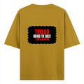 Oversized Classic T-Shirt | Unisex Oversized Fit | 100% Super-Combed Cotton | Pre-Shrunk & Ribbed Neck | Adults | Personalized | DTG | Bold | Individuality | Rebellion | Everyday | Assertive - back - Mustard Yellow - mockup 2