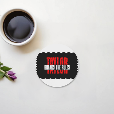 Acrylic Coaster | Standard | Durable Acrylic | UV Printed | Glossy Finish | Fade-Proof | Unisex | Personalized | Bold | Individuality | Rebellion | Everyday | Assertive - front - Circle - White - mockup 1