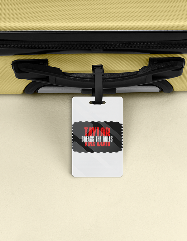 Luggage Tag | Travel Accessory | Acrylic UV Printed Double-Sided | Secure Strap, Glossy, Durable | Unisex | Personalized | Bold | Individuality | Rebellion | Everyday | Assertive