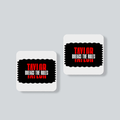 Fridge Magnet | Square | Durable Acrylic | UV Print, Strong Hold | Home & Living, Unisex | Personalized | Bold | Individuality | Rebellion | Everyday | Assertive - front - White - mockup 1