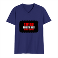 Men's V-Neck T-Shirt | Regular Fit | 180 GSM Bio-Washed Cotton | DTG Print | Durable | Personalized | DTG | Bold | Individuality | Rebellion | Everyday | Assertive - front - Royal Blue - mockup 1