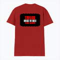 Men's V-Neck T-Shirt | Regular Fit | 180 GSM Bio-Washed Cotton | DTG Print | Durable | Personalized | DTG | Bold | Individuality | Rebellion | Everyday | Assertive - back - Red - mockup 2