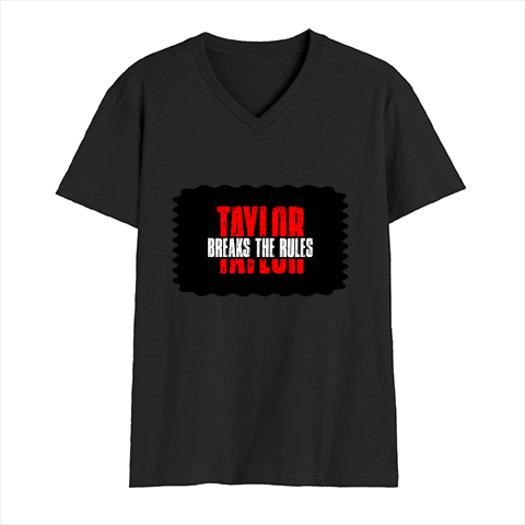 Male V Neck T-Shirt | Regular Fit | 180 GSM Bio-Washed Cotton | DTF Print | Double Stitched, Pre-Shrunk | Men | Personalized | DTF | Bold | Individuality | Rebellion | Everyday | Assertive - front - Black - mockup 1
