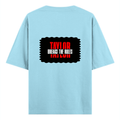 Oversized Classic T-Shirt | Unisex Fit | 100% Super-Combed Cotton | Pre-Shrunk, Double-Stitched | Adults | Personalized | DTF | Bold | Individuality | Rebellion | Everyday | Assertive - back - Baby Blue - mockup 2