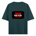 Oversized Classic T-Shirt | Unisex Fit | 100% Super-Combed Cotton | Pre-Shrunk, Double-Stitched | Adults | Personalized | DTF | Bold | Individuality | Rebellion | Everyday | Assertive - back - Petrol Blue - mockup 2