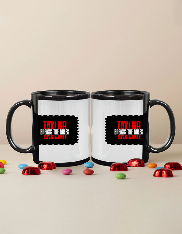 Black Coffee Mug | 11 oz Unisex | Ceramic Sublimation | Fade-Proof Glossy Finish | Personalized | Bold | Individuality | Rebellion | Everyday | Assertive