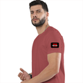 Classic Crew T-Shirt | Men's Regular Fit | 180 GSM Bio-Washed Cotton | DTG Print Ready | Double-Stitched & Ribbed Neck | Personalized | DTG | Bold | Individuality | Rebellion | Everyday | Assertive - left sleeve - Coral - mockup 5