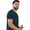 Classic Crew T-Shirt | Men's Regular Fit | 180 GSM Bio-Washed Cotton | DTG Print Ready | Double-Stitched & Ribbed Neck | Personalized | DTG | Bold | Individuality | Rebellion | Everyday | Assertive - right sleeve - Petrol Blue - mockup 6