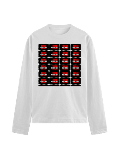 Male Full Sleeve T-Shirt | Regular Fit Men's | 180 GSM Bio-Washed Cotton Blend | DTG Print | Double Stitched Seam, Ribbed Neck | Personalized | DTG | Bold | Individuality | Rebellion | Everyday | Assertive - front - White - mockup 1
