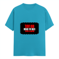 Female Classic Crew T-Shirt | Women's Regular Fit | 180 GSM Bio-Washed Cotton | Double Stitched, Pre-Shrunk | Personalized | DTG | Bold | Individuality | Rebellion | Everyday | Assertive - front - SkyBlue - mockup 1