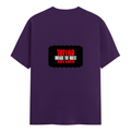 Female Classic Crew T-Shirt | Women's Regular Fit | 180 GSM Bio-Washed Cotton | Double Stitched, Pre-Shrunk | Personalized | DTG | Bold | Individuality | Rebellion | Everyday | Assertive - back - Purple - mockup 2