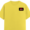 Female Classic Crew T-Shirt | Women's Regular Fit | 180 GSM Bio-Washed Cotton | Double Stitched, Pre-Shrunk | Personalized | DTG | Bold | Individuality | Rebellion | Everyday | Assertive - left pocket - New Yellow - mockup 3
