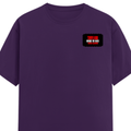 Female Classic Crew T-Shirt | Women's Regular Fit | 180 GSM Bio-Washed Cotton | Double Stitched, Pre-Shrunk | Personalized | DTG | Bold | Individuality | Rebellion | Everyday | Assertive - left pocket - Purple - mockup 3